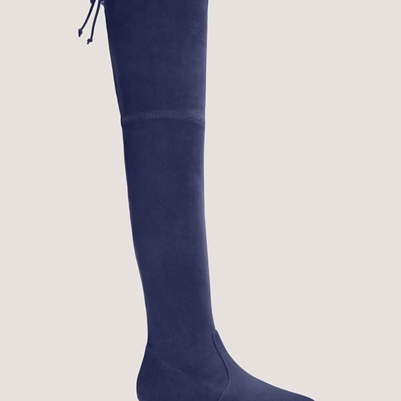 NWT Stuart Weitzman Navy Blue Genna City 25 Suede Over-Knee Boot W9/40 - Picture 4 of 9